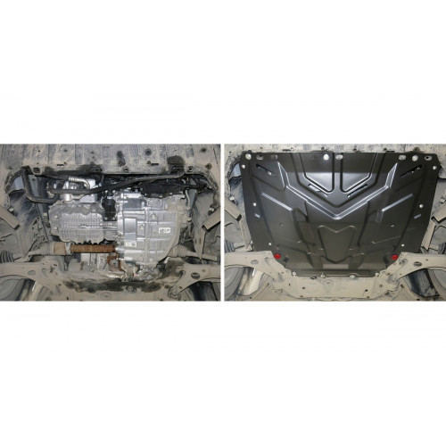 Защита Картера двигателя, КПП АвтоБроня для Ford C-MAX 2003-2007 I, Сталь 45778 мм - Арт. 111.01850.1
